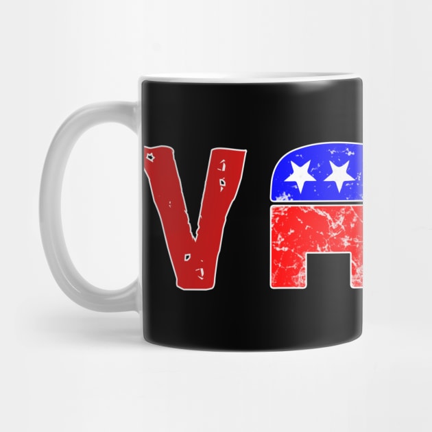 Republican Vote Vintage Elephant by Scar